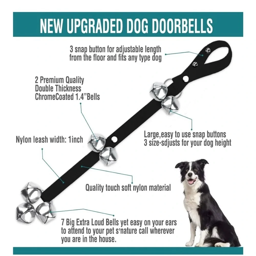 Dog door bells.  Hang from any door to train your dog to go outside. New!
